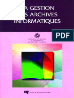 La Gestion Des Archives Informatiques