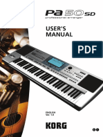 Korg Pa50 Users Manual 468805 (001 062)