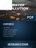 Water Pollution: Presented By: Arpita Barik Anup Palit