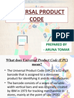 Universal Product Code: Prepared by - Aruna Tomar