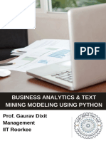 Python Course Index for Business Analytics and Text Mining