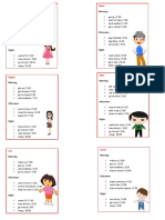 Daily routines of 6 people