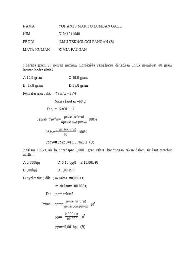 Kandungan Raksa dalam Air Laut | PDF