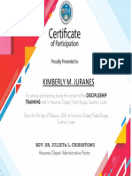 Hosanna Certificate Template