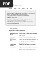 Contract Vocabulary: Complete The Text With The Words Below