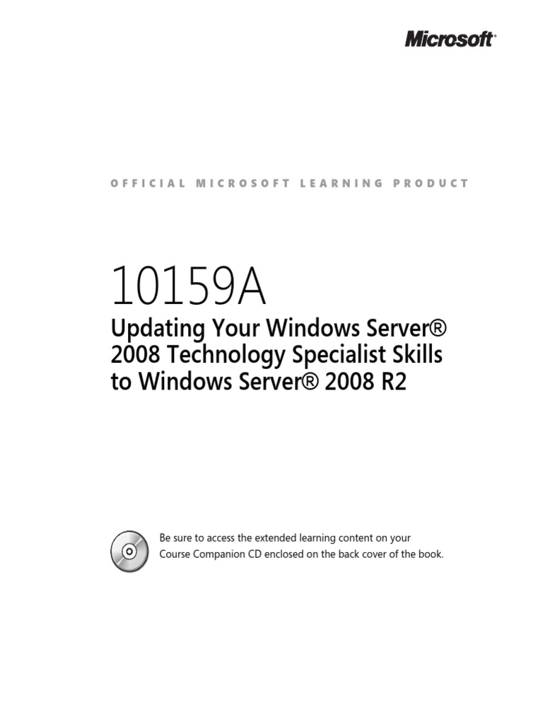 10159A TrainerHandbook | PDF | Hyper V | Windows Server 2008