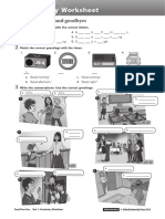 Vocabulary Worksheet: Greetings: Hellos and Goodbyes