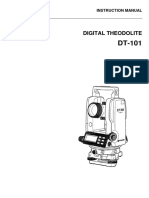 Theodolite Dt-101 - Instruction Manual