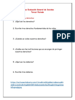 Repaso Evaluación General de Sociales Grado Tercero