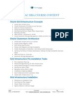 Oracle Rac Dba Course Content: Oracle Grid Infrastructure Concepts