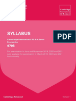 9708 Syllabus