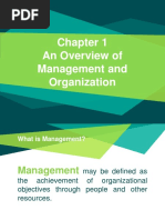 Overview of Management and Organization