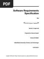 Software Requirements Specification: Wi-Fi Geyser Control