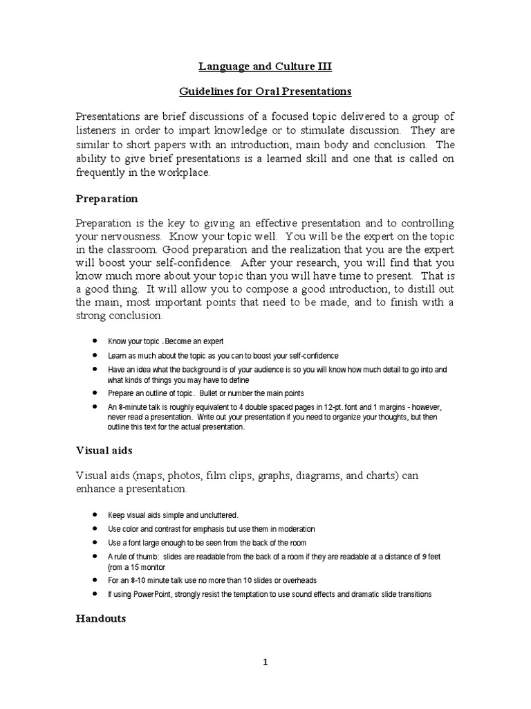 Guidelines For Oral Presentation | PDF | Microsoft Power Point | Body ...
