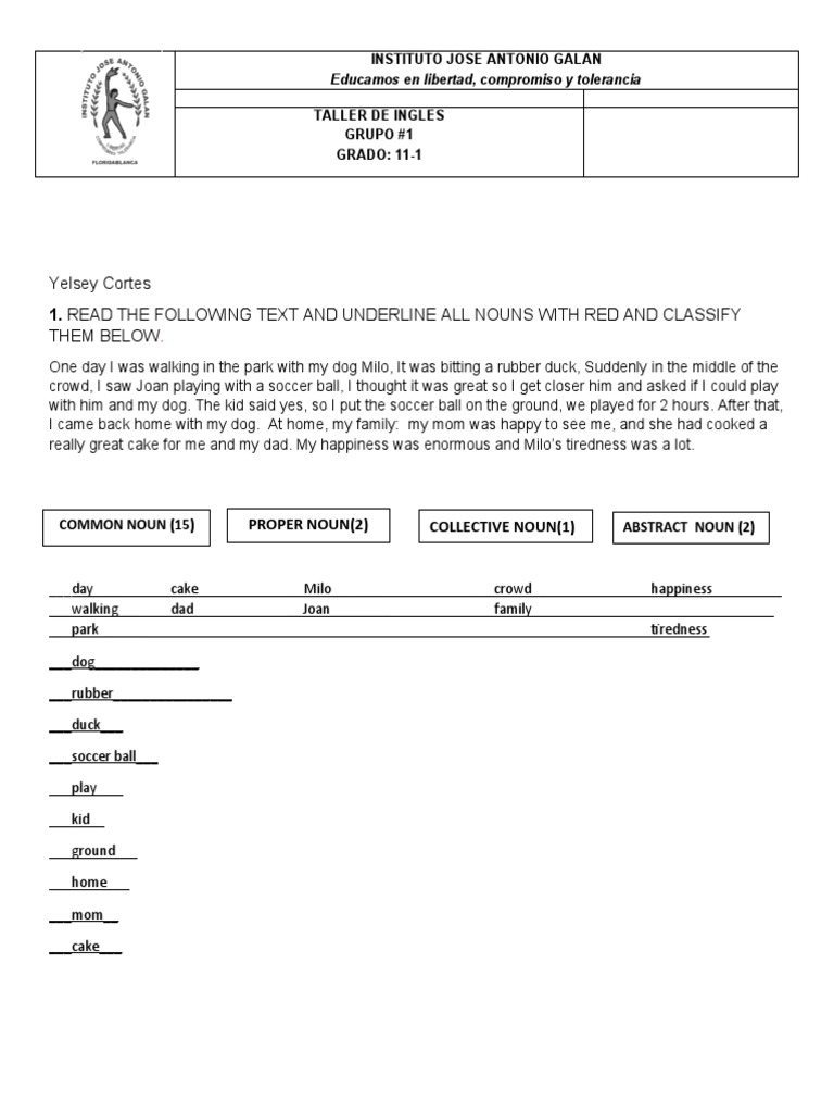 English Workshop for 11th Grade | PDF | Noun | Grammatical Gender