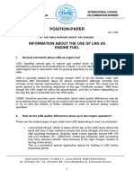 Position-Paper: Information About The Use of LNG As Engine Fuel