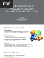 Oracle Database High Availability Strategy, Architecture and Solutions