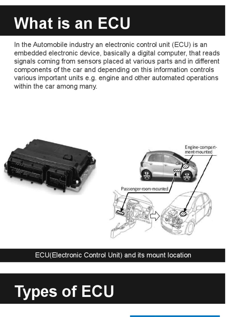 Overview of Electronic Control Units (ECUs) | PDF | Software | Computer ...