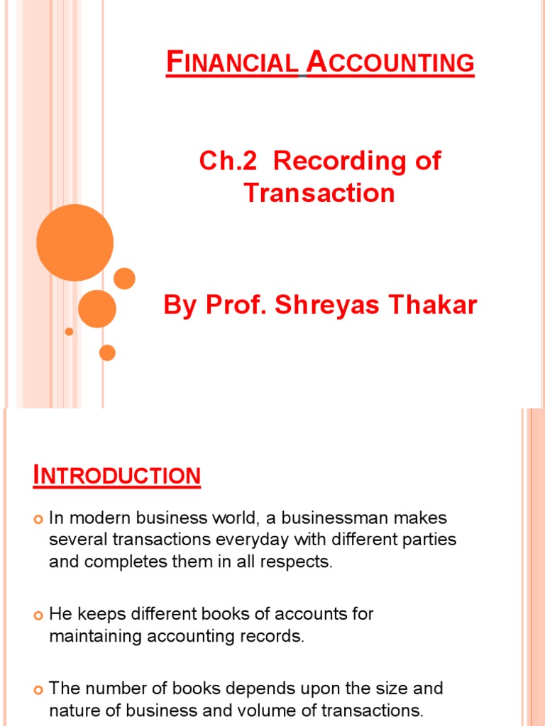 Ch. 2.& 3 Recording of Transactions | PDF | Bookkeeping | Promissory Note