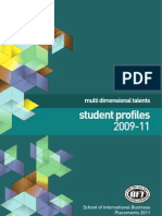 Multi dimensional talents profiles 2009-11