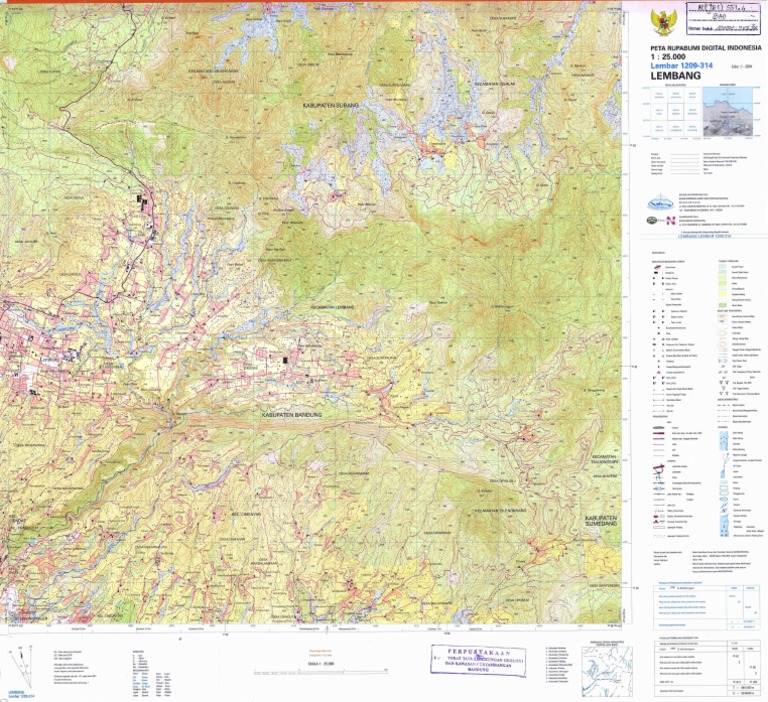Peta Rupabumi 25.000 Lembar 1209-314 Lembang1 | PDF