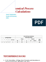 Chemical Process Calculations: Sweta C Balchandani Faculty, SOT-Chemical, Pdpu