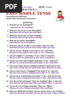 Past Simple Tense: Spelling Practice 1