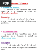 Normal Forms: Elementary Product