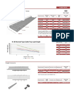 H: 60 Normal Type Cable Tray Load Graph