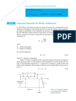 Improved Equation For Elastic Settlement: Chapter 5: Shallow Foundations: Allowable Bearing Capacity and Settlement