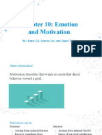 Chapter 10: Emotion and Motivation: By: Jenny Gu, Lauren Lee, and James Zhen