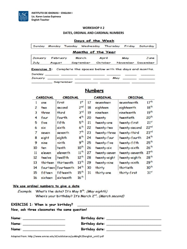 Español v bimestre worksheet