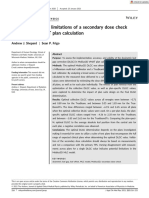 Characteristics and Limitations of A Secondary Dose Check Software For VMAT Plan Calculation