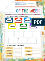 Area: English Teacher: Apolaya Saravia Juan Date: 8 Wednesday, September 2021 GRADE: 3° Primary. PURPOSE: Identify The Days of The Week