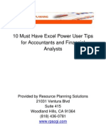 10 Must Have Excel Power User Tips For Accountants and Financial Analysts