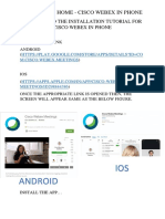 Android IOS: Learn From Home - Cisco Webex in Phone