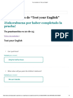 Tus Resultados de "Test Your English"