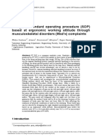 Design of Standard Operating Procedure (SOP) Based at Ergonomic Working Attitude Through Musculoskeletal Disorders (MSD'S) Complaints