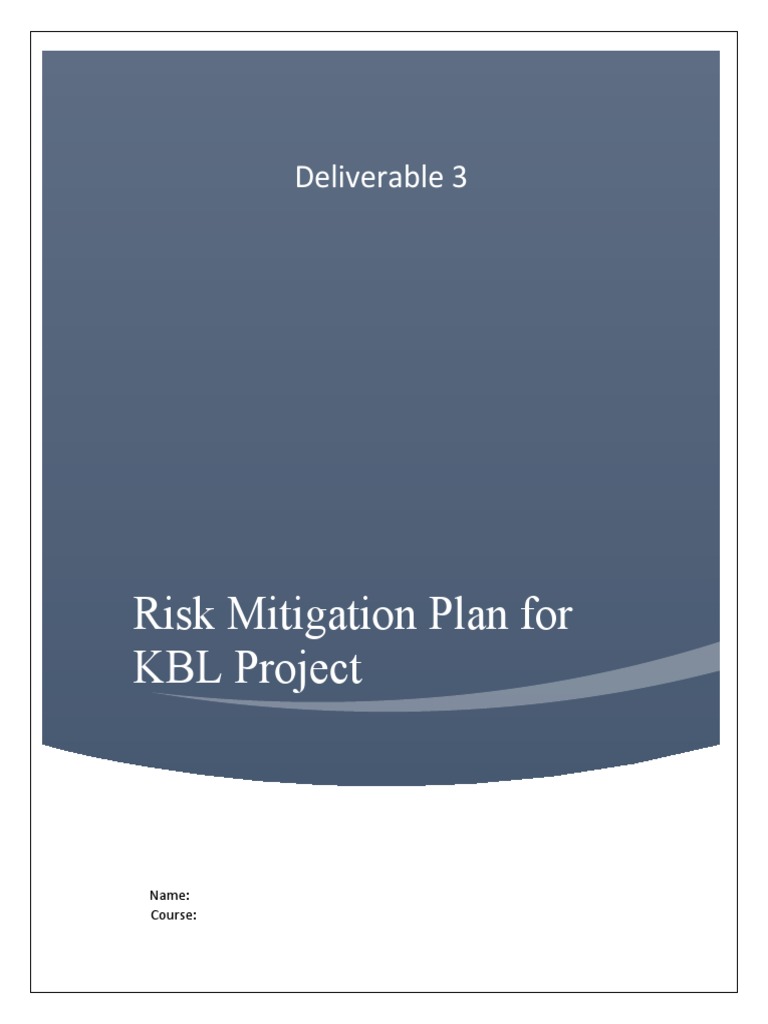 KBL Project Risk Mitigation Strategies | PDF | Risk | Project Management