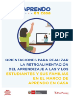 Orientaciones para La Retroalimentación Docente Estudiante