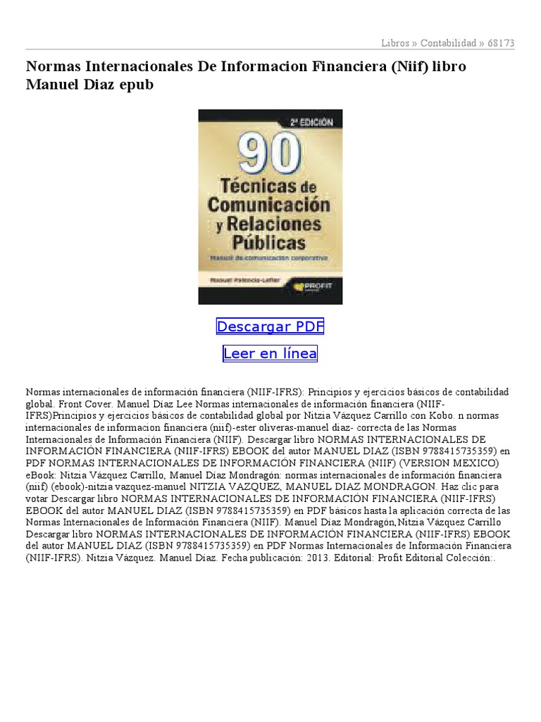 Normas Internacionales de Informacion Financiera (Niif) | PDF