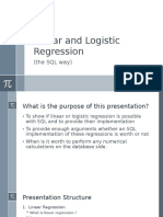 Linear and Logistic Regression with SQL (the SQL way