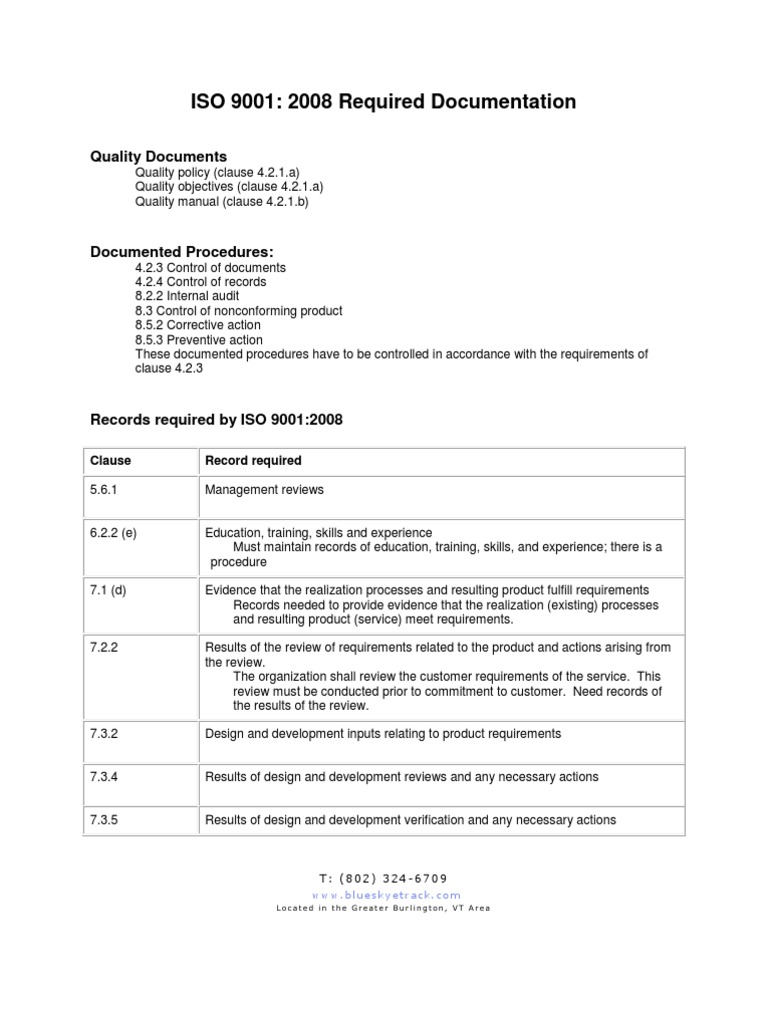 ISO 9001 Required Documentation and Steps | PDF | Verification And ...