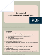 Seminario - 1 Evaluación Clínica Oncológica