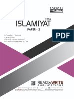 Islamiyat O Level P 2 Topical Past Paper
