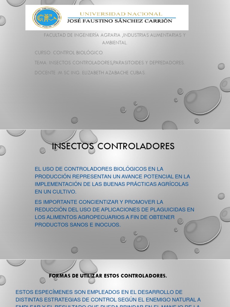 10 Tipos de Controladores Biológicos | PDF | Control biológico de ...