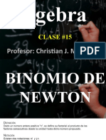 Álgebra - Clase 15 - CESAS - 2021 - ACADEMIA - Binomio de Newton