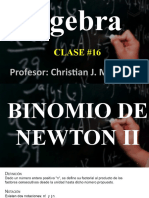Álgebra - Clase 16 - CESAS - 2021 - ACADEMIA - Binomio de Newton II