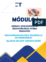 Mòdulo de Educaciòn I Unidad - Mg. Milagros Taboada Marin - Educación Basada en El Desarrollo de Competencias 2021. Sección F