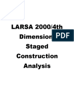 LARSA 2000/4th Dimension: Staged Construction Analysis